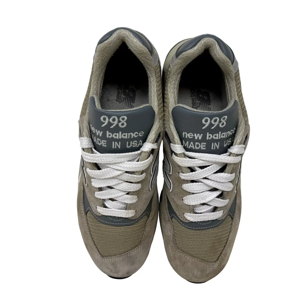 New Balance 998 Made in USA Men's 8 Grey Suede Running Shoes U998GR ABZORB